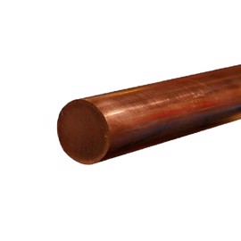 Solid round copper bar